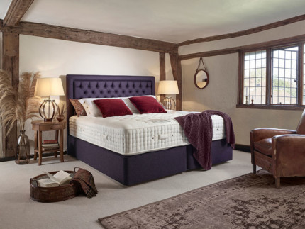 Campden 26400 with a Miserden Deep headboard in Buddleia